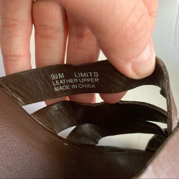 Victoria Spencer Limits Strappy Leather Mule High Heel Sandals Dark Brown 9.5M - Picture 7 of 8